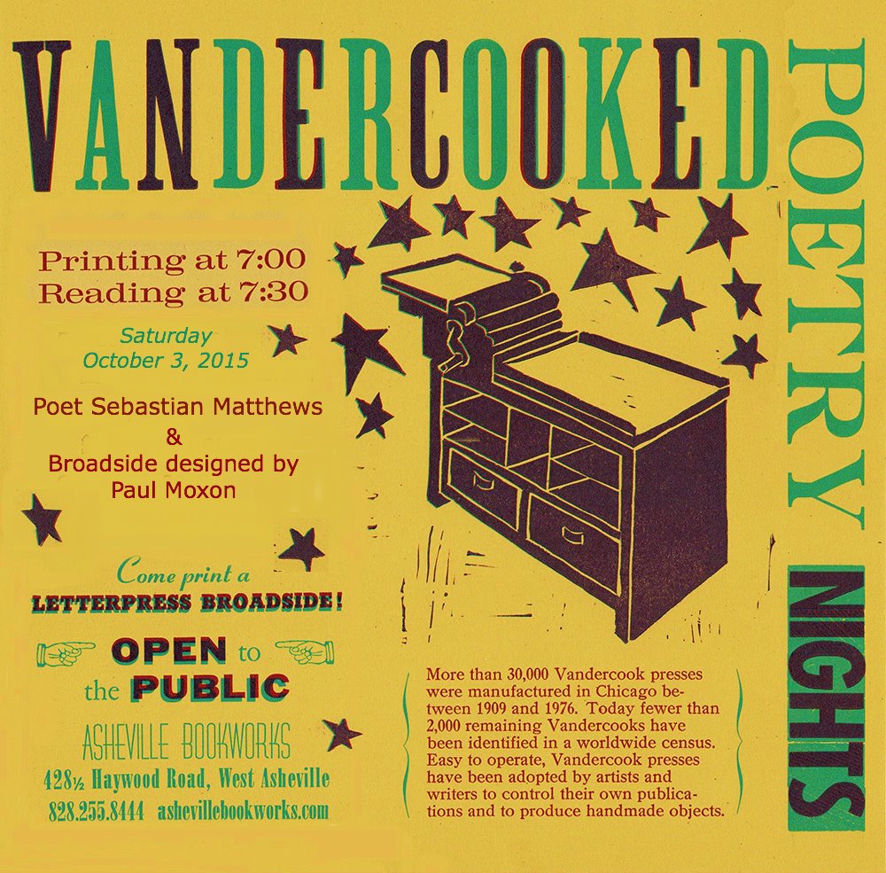 Vandercooked Poetry Night with Poet Sebastian Matthews