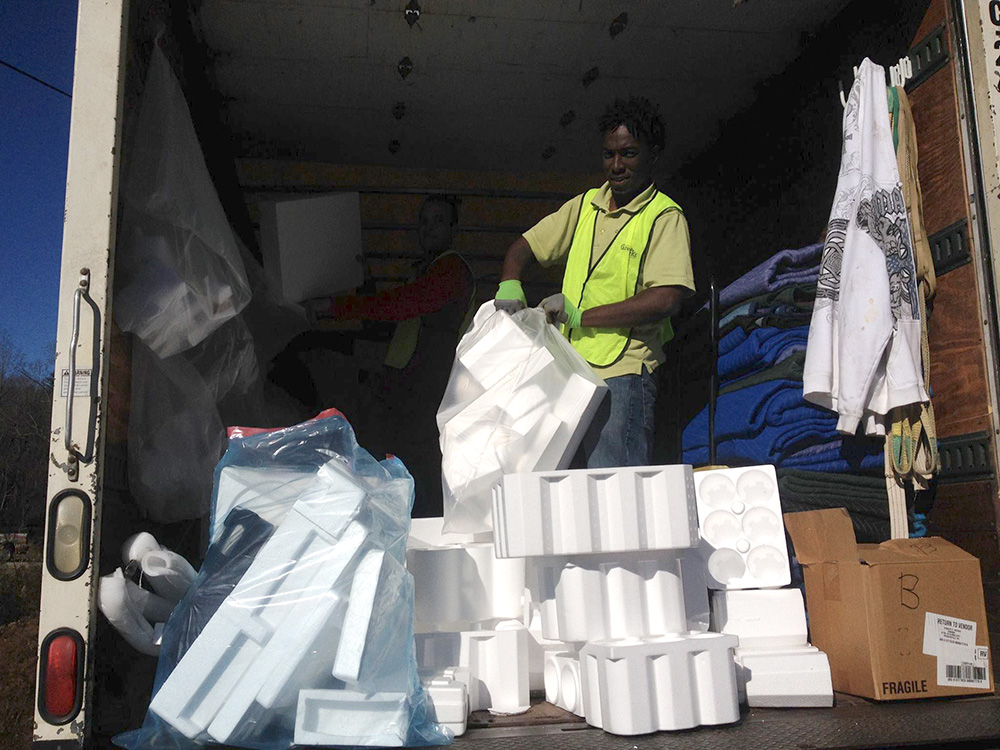 Hard 2 Recycle Collection in West Asheville January 16, 2016