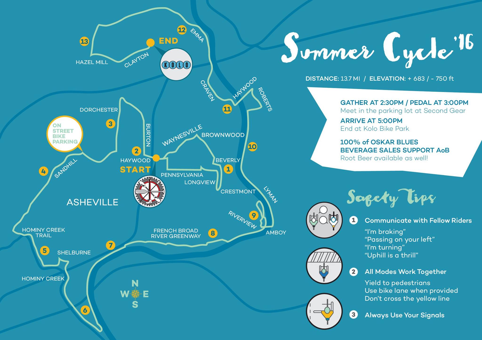 Asheville on Bikes Summer Cycle 2016: June 26