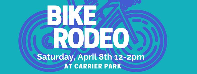 Bike Rodeo, April 8, Carrier Park, Noon to 2pm